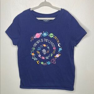 Cat & Jack Blue Kids Galaxy T-Shirt Size M